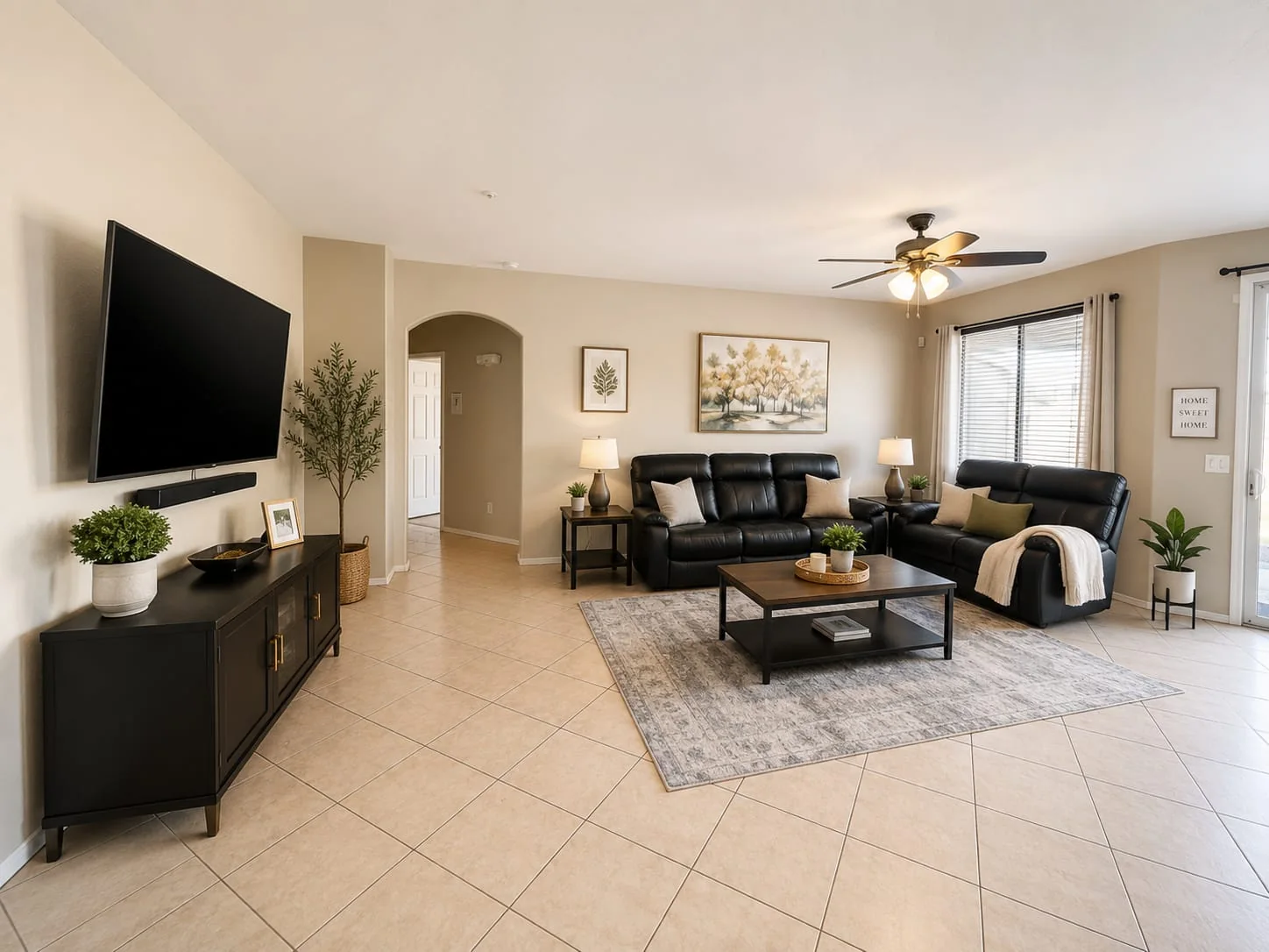Comfortable resident living room at Hopi Homes
